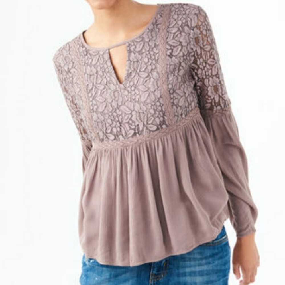 Aeropostale boho Bohemiam top sz M 100%rayon